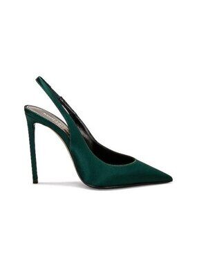 Saint Laurent Zoe Slingback Pumps in Dorian Green